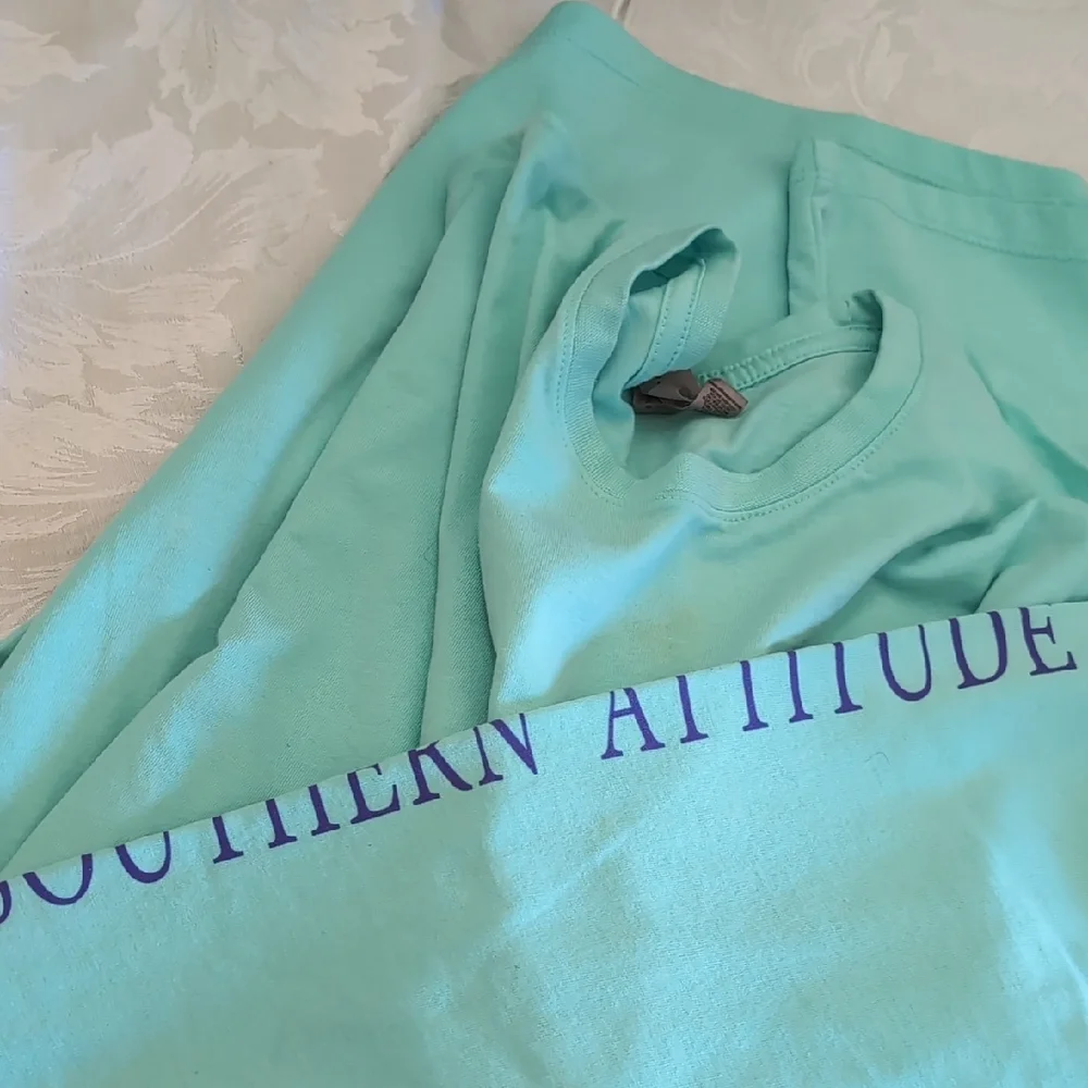 Sassy Salty Long Sleeve Shirt in Aqua By Southern Attitude - Picture 4 of 6